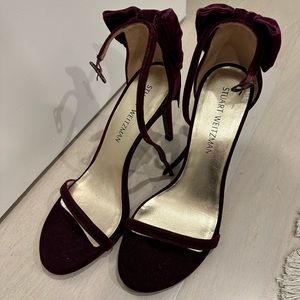 Velvet Heels with Bows